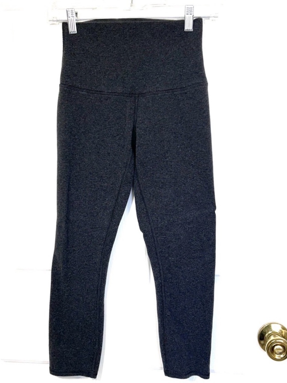 Lululemon Align High-Rise Pant 21" Heathered Black Gray Leggings Yoga Size 4